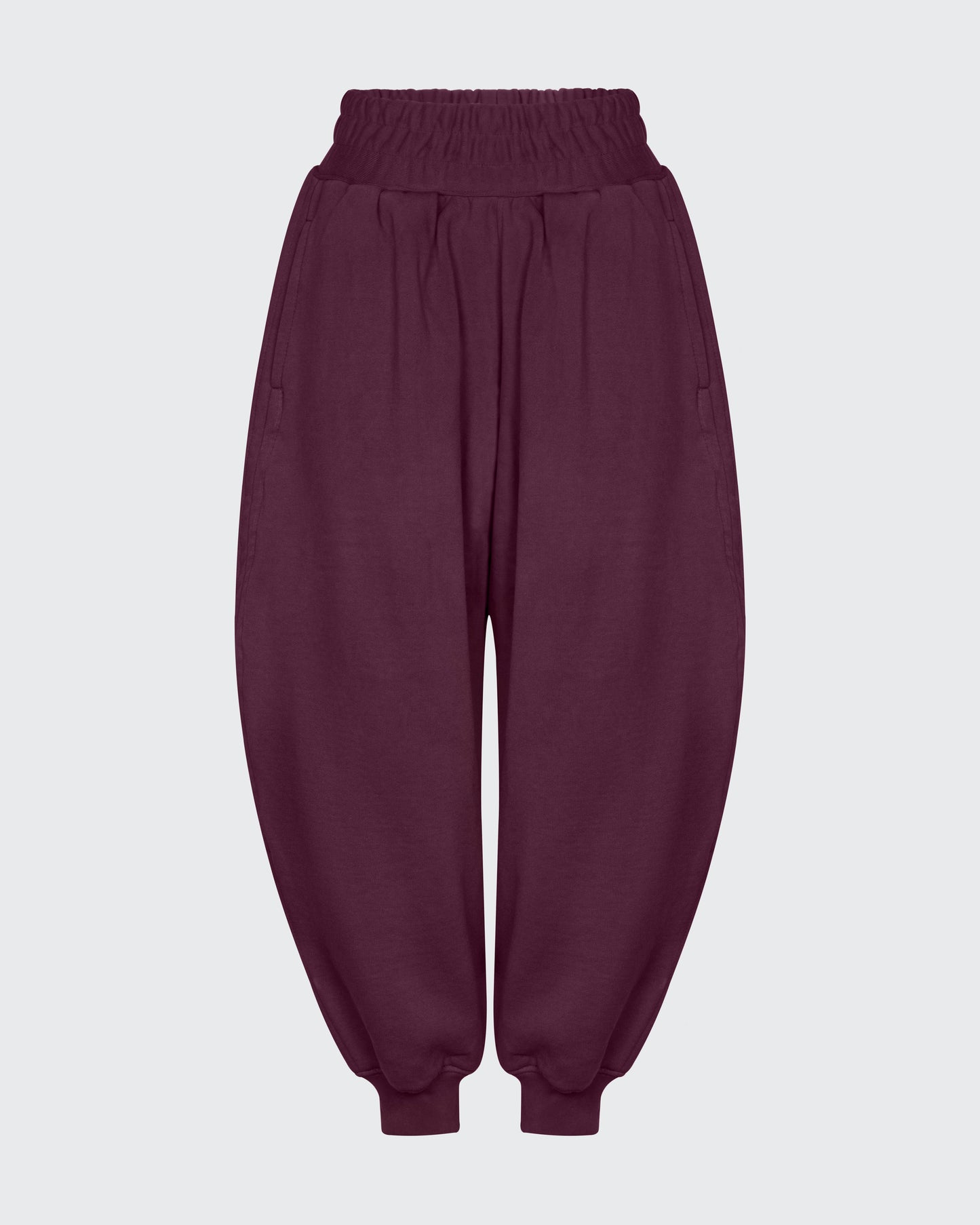EGGPLANT PLEATED SWEATPANT