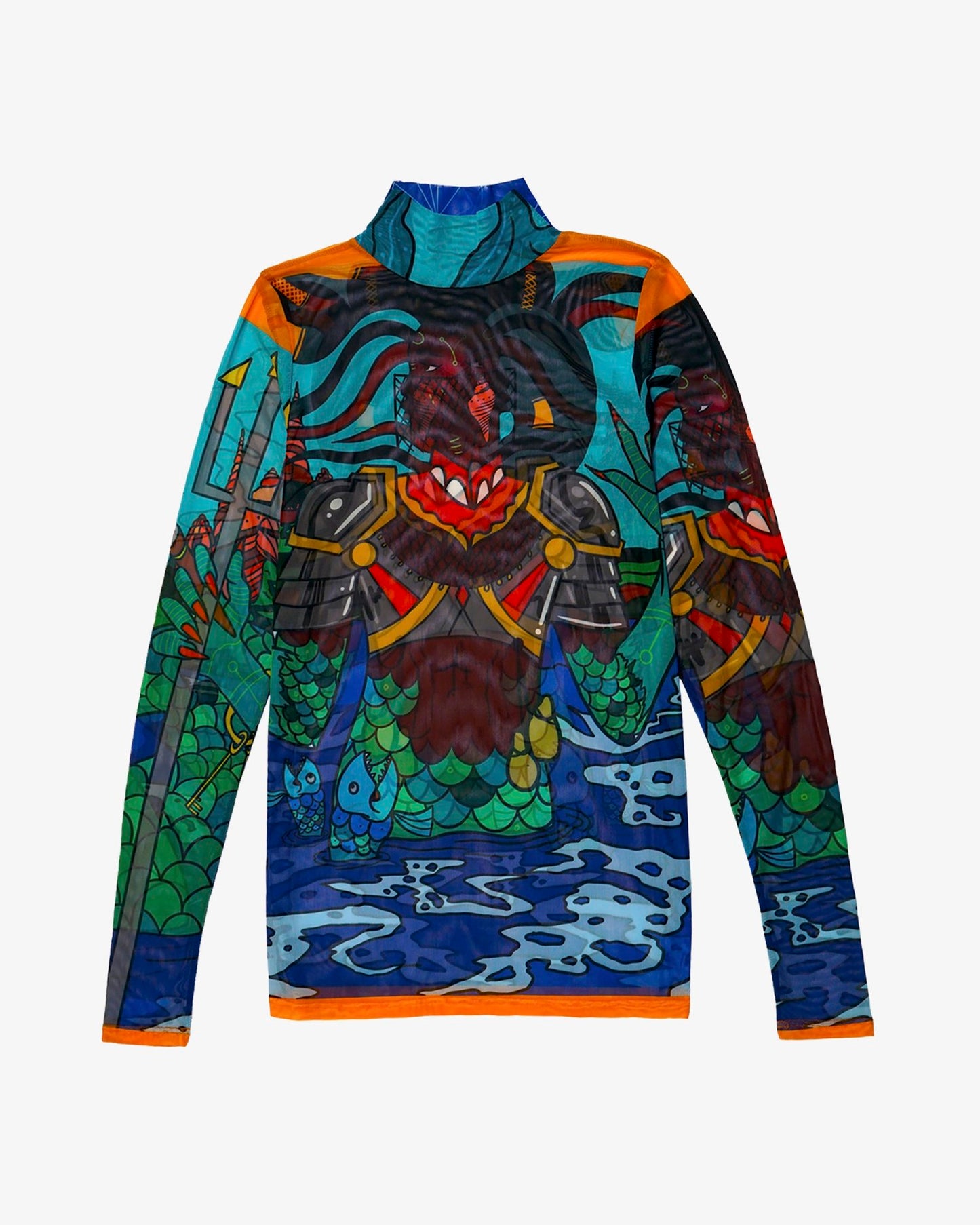 x Gianni Lee Original Sea Spirit Print Turtle Neck