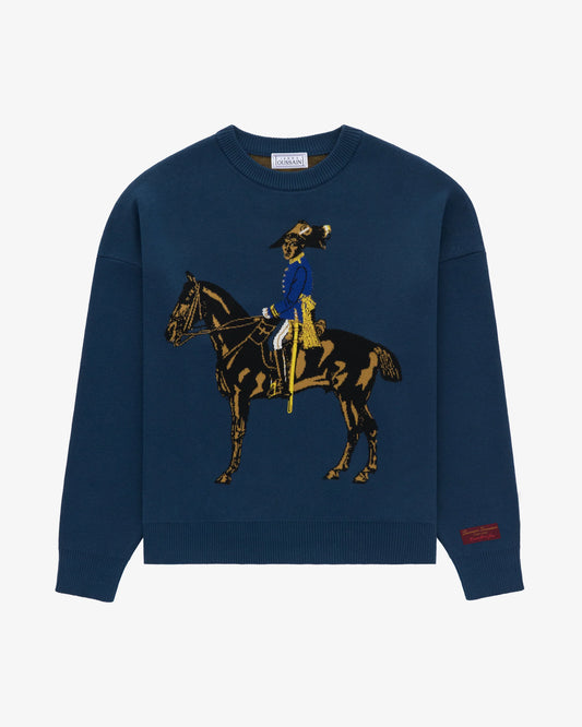 Toussaint Jacquard Sweater Blue