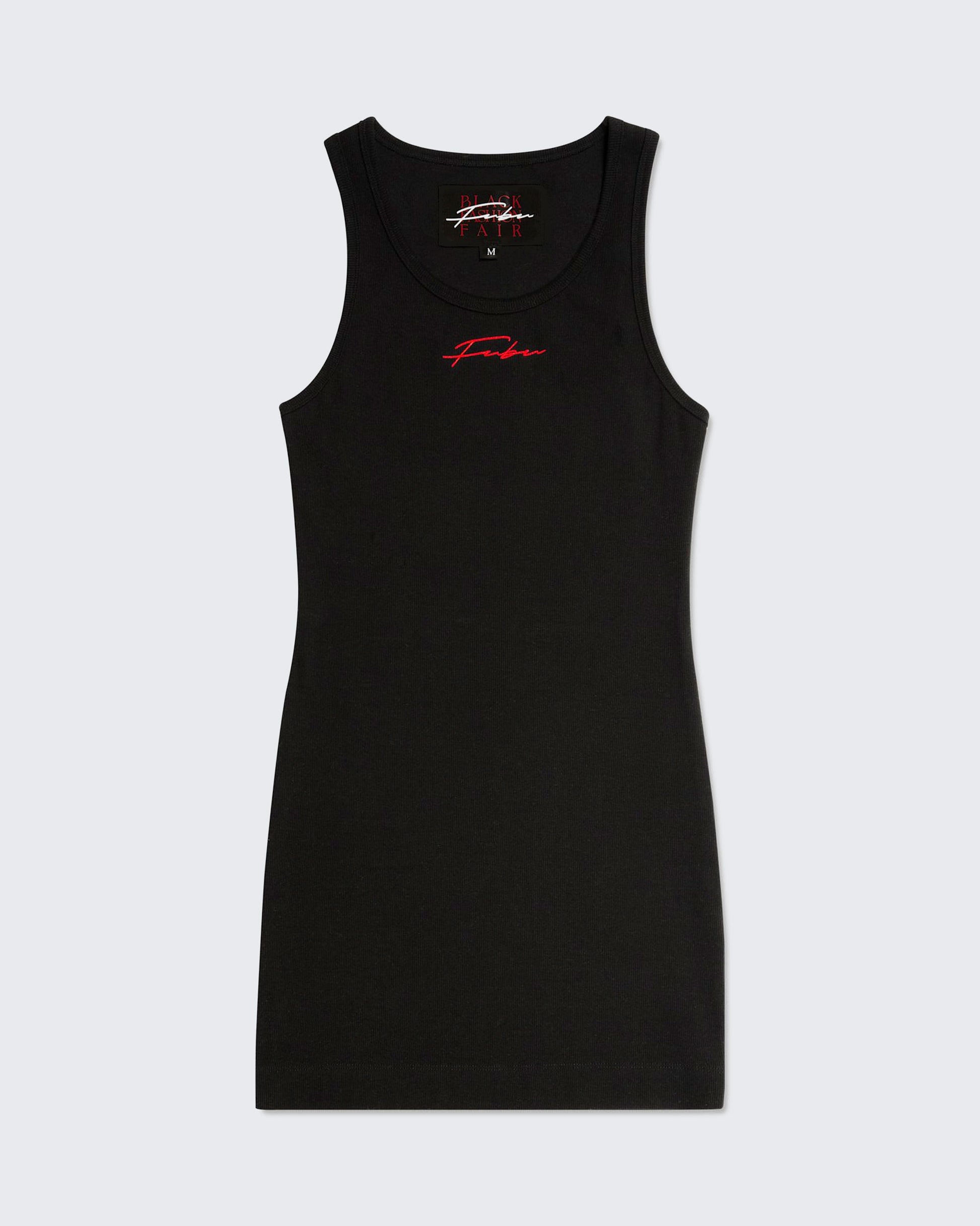 Black Fashion Fair x FUBU - Iconic Logo Tank Dress Black